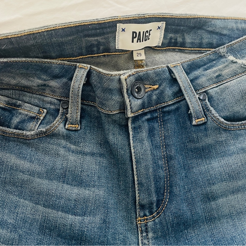 Paige womens blue jeans